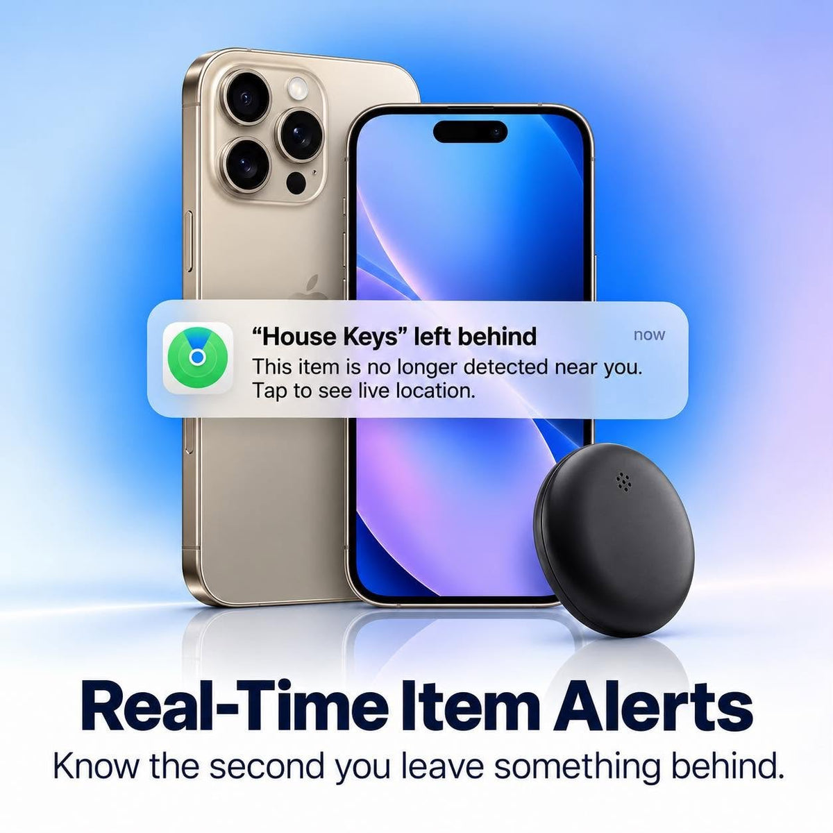 Left-behind alerts on iPhone
