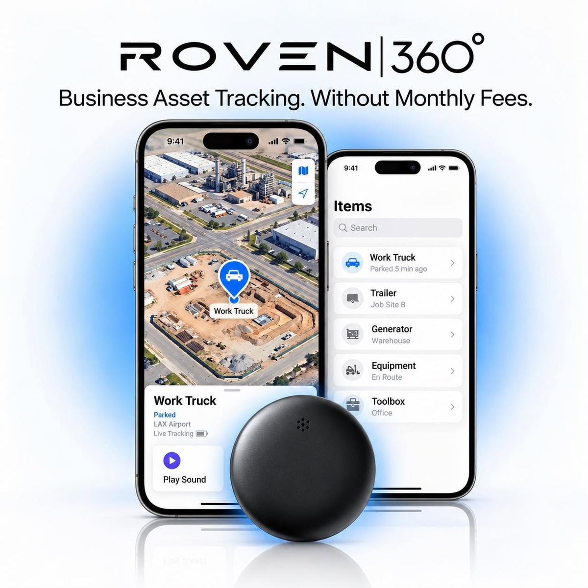 Business asset tracking without monthly fees